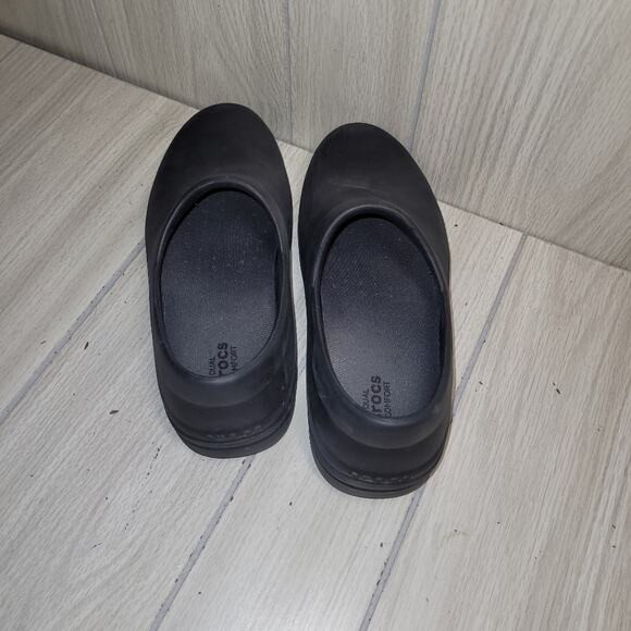 Crocs Women's Neria Pro II Slip Resistant Clogs Black Comfort Work Shoes 8 - Picture 4 of 9